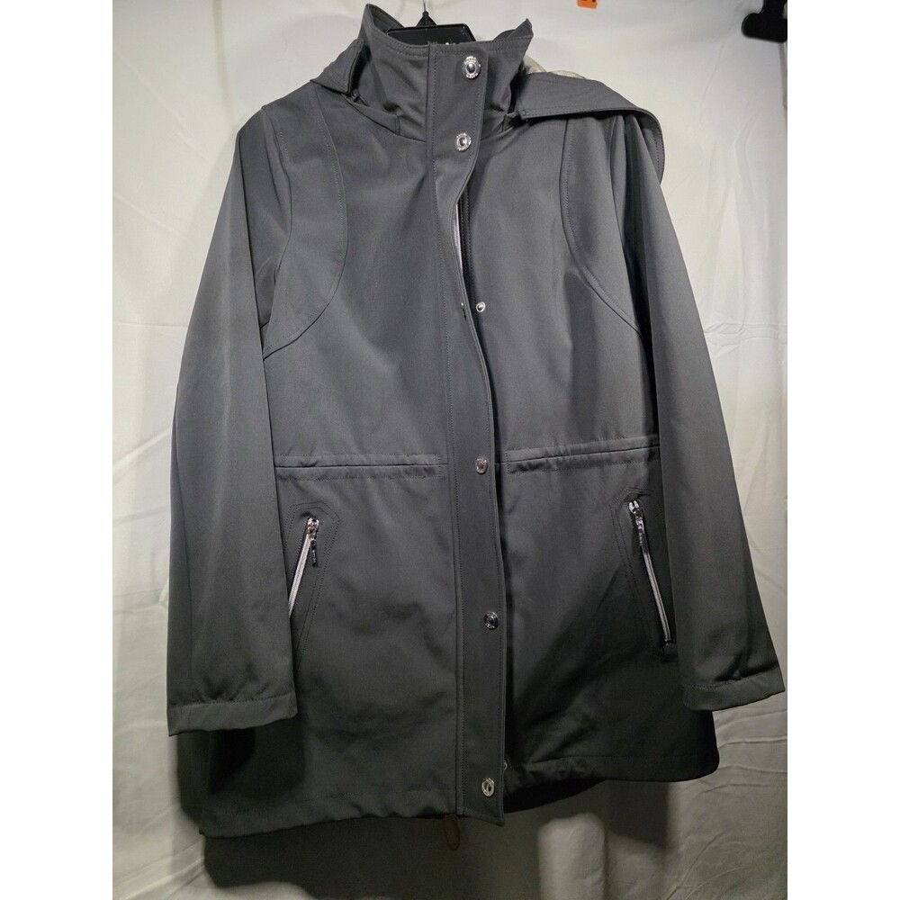 Kensie L Hooded Softshell Jacket Women's Black Large